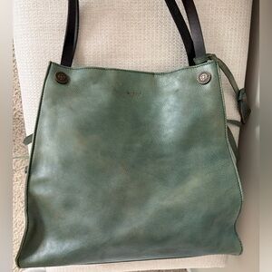 Old Trend Daisy Tote Shoulder Bag in Vintage Green